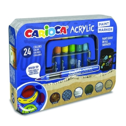 PENNARELLI ACRILICI 24 COLORI CARIOCA GIFT BOX
