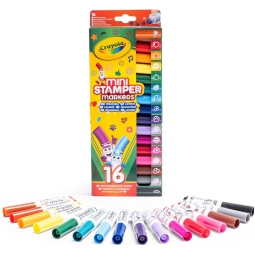PENNARELLI 16 COLORI LAVABILI A STAMPINO CRAYOLA
