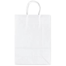 SHOPPER 26X36X12CM MANICI RITORTI BIANCO 25PZ