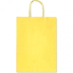 SHOPPER 26X36X12CM MANICI RITORTI GIALLO 25PZ