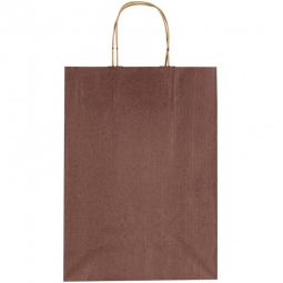 SHOPPER 26X36X12CM MANICI RITORTI MARRONE 25PZ