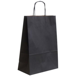 SHOPPER 26X36X12CM MANICI RITORTI NERO 25PZ