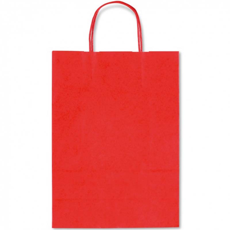 SHOPPER 26X36X12CM MANICI RITORTI ROSSO 25PZ