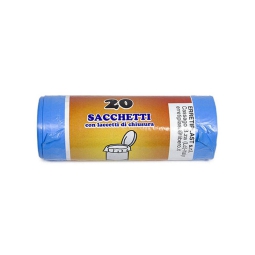 SACCHETTI IMMONDIZIA 20PZ PATTUMIERA AZZURRI 50X60