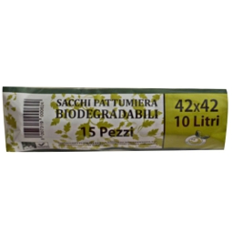 SACCHETTI IMMONDIZIA 15PZ ORGANICO 10LT 42X44