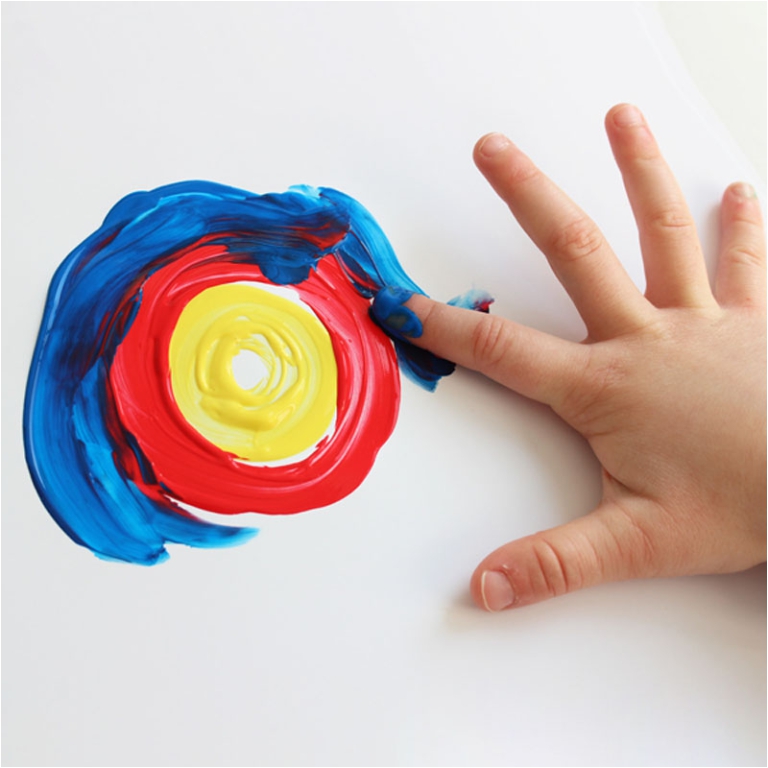 TEMPERA A DITA 100GR     6 COLORI PRIMO 5