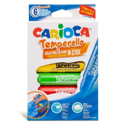 TEMPERA SOLIDA 6 COLORI  TEMPERELLO CARIOCA
