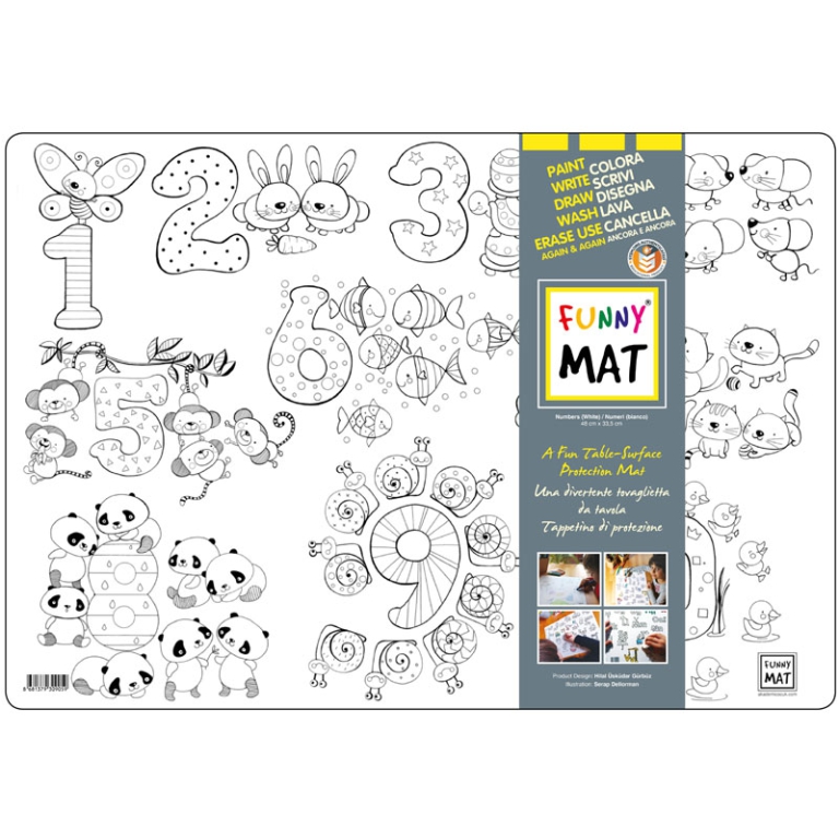 PACCHETTO FUNNY MAT 35PZ AKADEMI COCUK 33X48CM 2