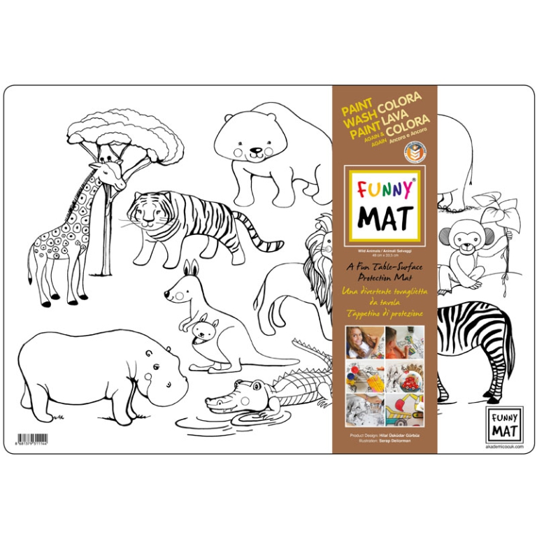 PACCHETTO FUNNY MAT 35PZ AKADEMI COCUK 33X48CM 3