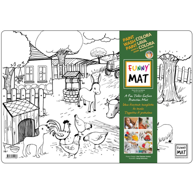 PACCHETTO FUNNY MAT 35PZ AKADEMI COCUK 33X48CM 5