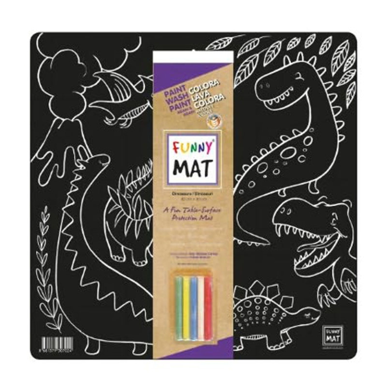FUNNY MAT BLACK DINOSAURI AKADEMY COCUK 33X48CM