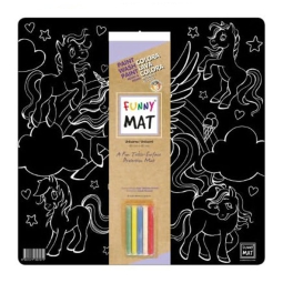 FUNNY MAT BLACK UNICORNI AKADEMY COCUK 33X48CM