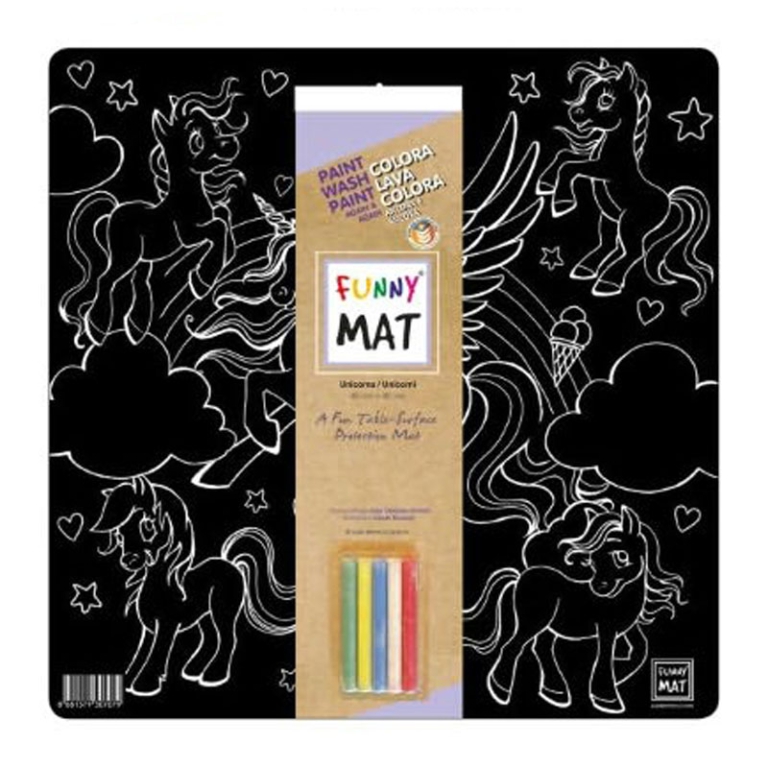 FUNNY MAT BLACK UNICORNI AKADEMY COCUK 33X48CM