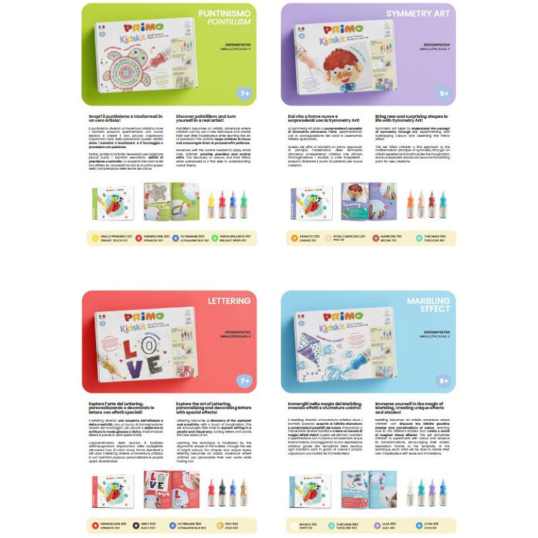 PRIMO KIDSKIT 4PZ SCATOLA SET REGALO ASSORTITI