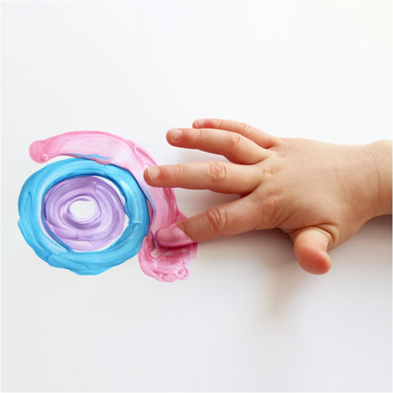 TEMPERA A DITA 100GR     6 COLORI PERLATI PRIMO 5