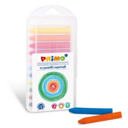 PASTELLI CERA 12 COLORI  JUMBO TRIANGOLARI PRIMO