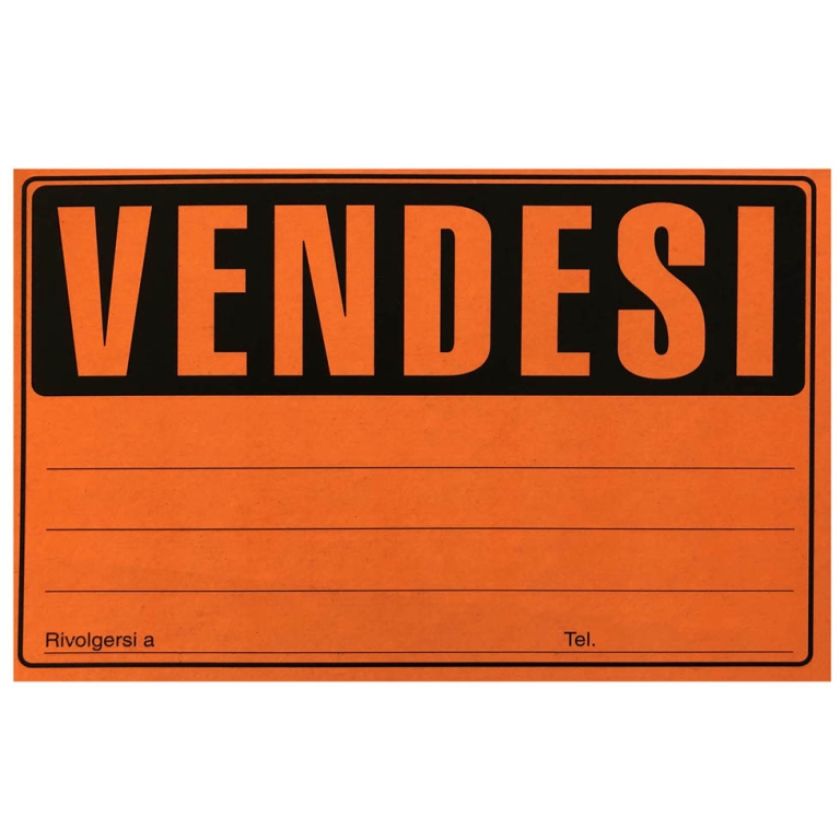 CARTELLI PUBBLICITARIO VENDESI 10PZ 33X23 CARTONCINO