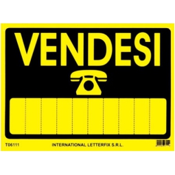 CARTELLI VENDESI 25X35 PLASTICA ECONOMICI 6111