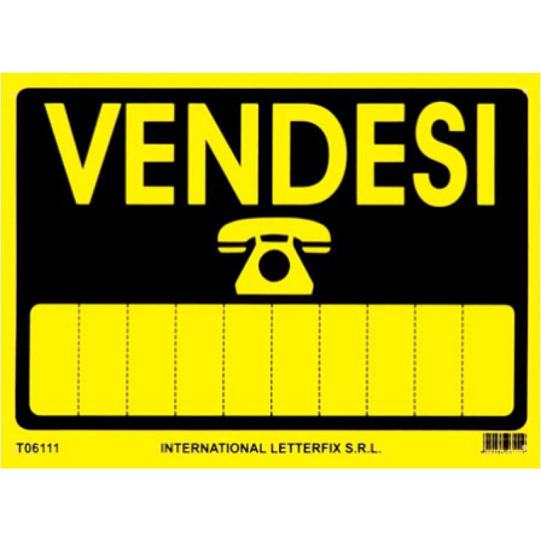 CARTELLI VENDESI 25X35 PLASTICA ECONOMICI 6111