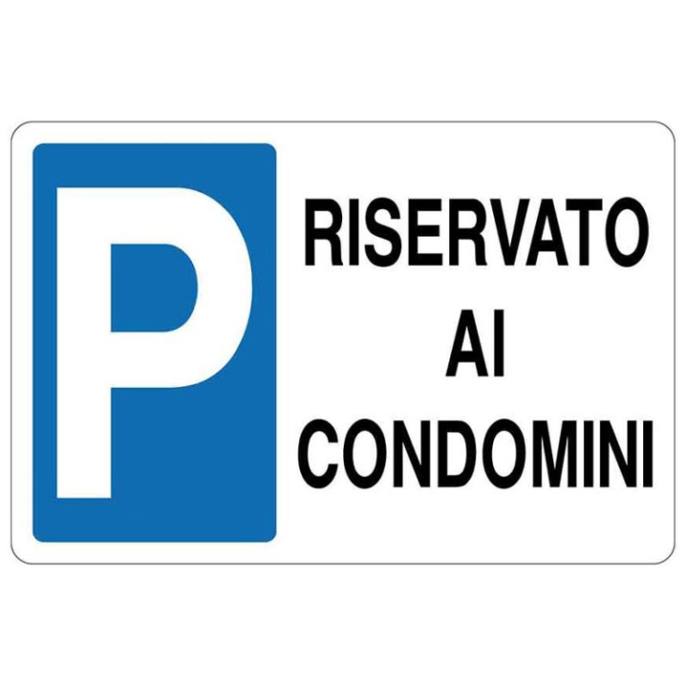 CARTELLI RISERVATO CONDOMINI 20X30 ECOTARGA