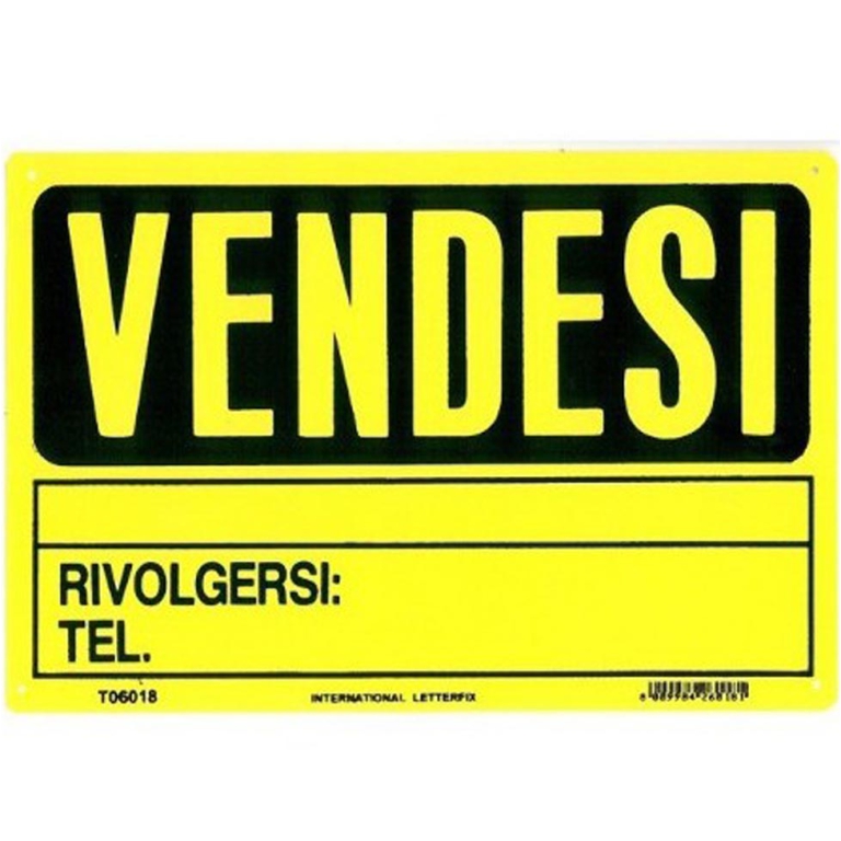 CARTELLI VENDESI 20X30 PLASTICA ECONOMICI 6018