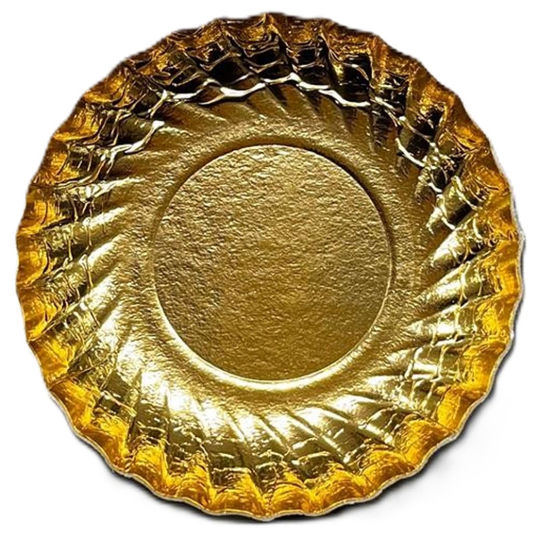 VASSOI MONOPORZIONE ORO  TONDO 9CM 200PZ
