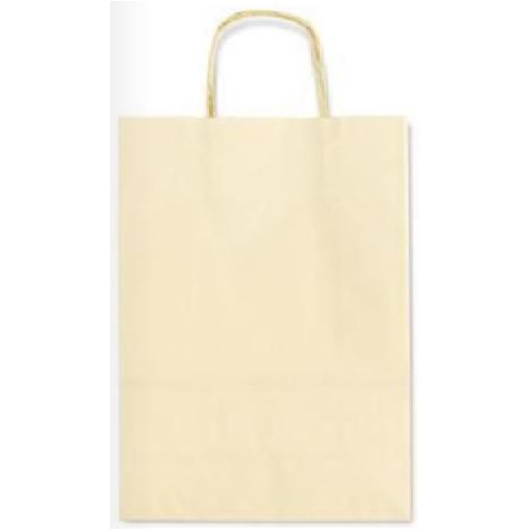 SHOPPER 16X21X8CM MANICI RITORTI BEIGE 25PZ