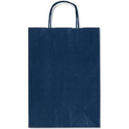 SHOPPER 16X21X8CM MANICI RITORTI BLU 25PZ