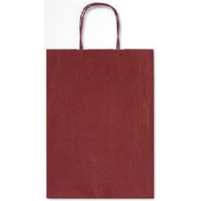 SHOPPER 16X21X8CM MANICI RITORTI BORDEAUX 25PZ