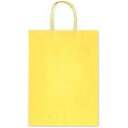 SHOPPER 16X21X8CM MANICI RITORTI GIALLO 25PZ