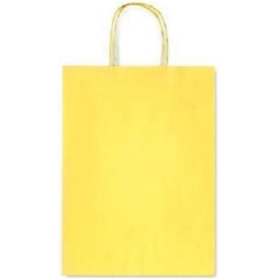 SHOPPER 16X21X8CM MANICI RITORTI GIALLO 25PZ