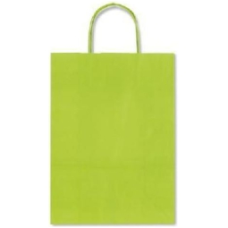 SHOPPER 16X21X8CM MANICI RITORTI VERDE LIME 25PZ