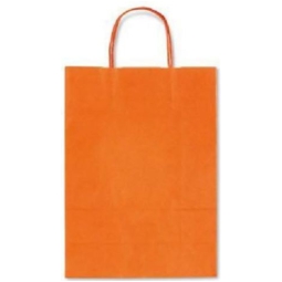 SHOPPER 22X27X10CM MANICI RITORTI ARANCIO 25PZ