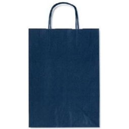 SHOPPER 22X27X10CM MANICI RITORTI BLU 25PZ