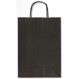 SHOPPER 22X27X10CM MANICI RITORTI NERO 25PZ
