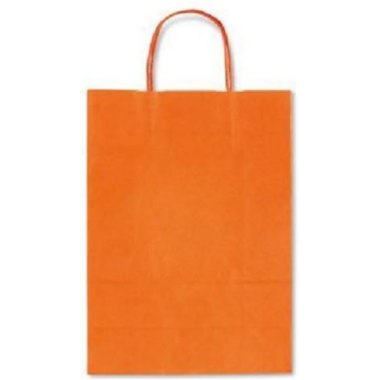 SHOPPER 36X41X12CM MANICI RITORTI ARANCIO 25PZ