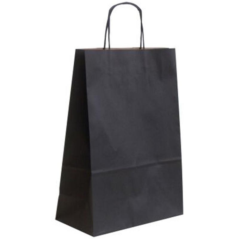 SHOPPER 36X41X12CM MANICI RITORTI NERO 25PZ