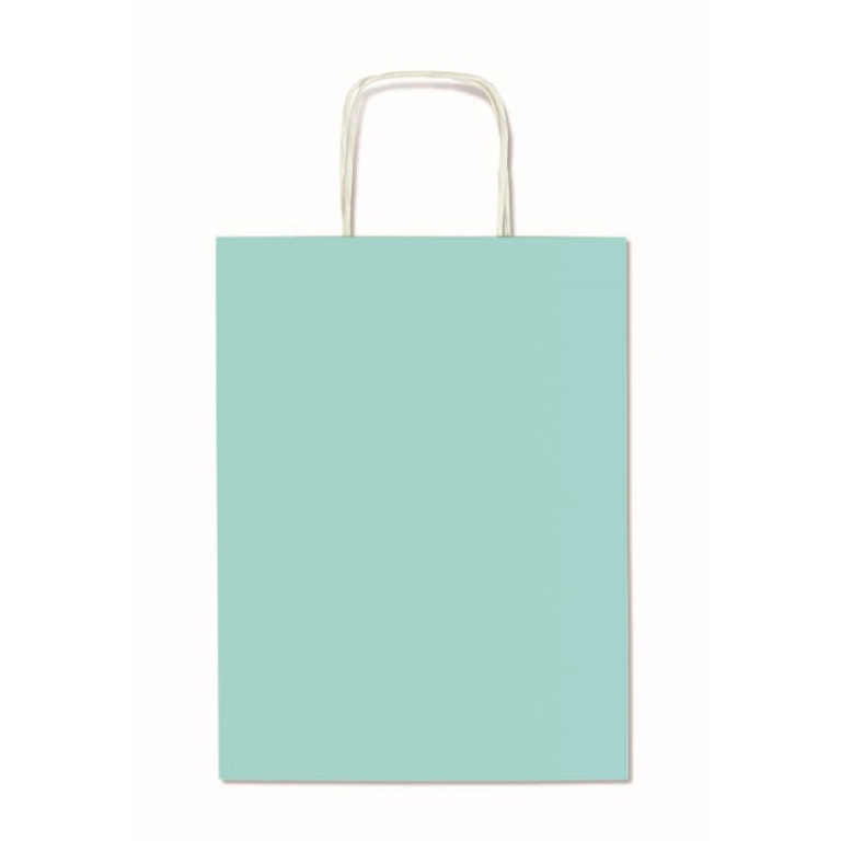 SHOPPER 36X41X12CM MANICI RITORTI ACQUA PASTELLO 25PZ