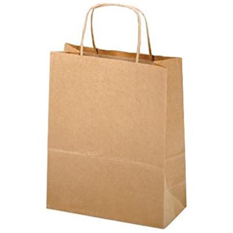 SHOPPER 22X27X10CM MANICI RITORTI AVANA 25PZ