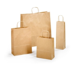 SHOPPER 46X49X16CM MANICI RITORTI AVANA 25PZ