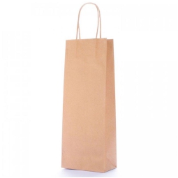 SHOPPER BOTTIGLIA 16X39X8CM MANICI AVANA 25PZ