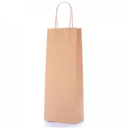 SHOPPER BOTTIGLIA 16X8X39CM MANICI AVANA 25PZ