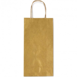 SHOPPER BOTTIGLIA 14X39X9CM MANICI CARTA ORO 25PZ