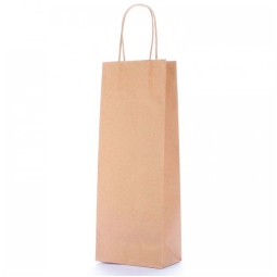 SHOPPER BOTTIGLIA 14X39X9CM MANICI AVANA 25PZ