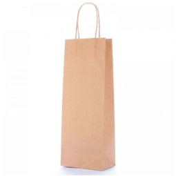 SHOPPER BOTTIGLIA 14X9X39CM MANICI AVANA 25PZ