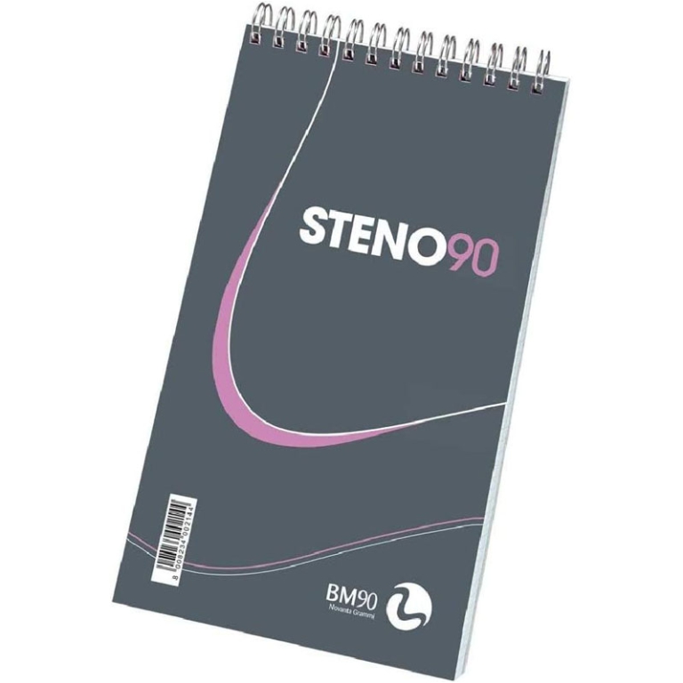 BLOCCO NOTES SPIRALE STENO90 13X22 90GR 70FG 5PZ 2