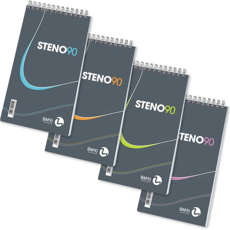 BLOCCO NOTES SPIRALE STENO90 13X22 90GR 70FG 5PZ 5