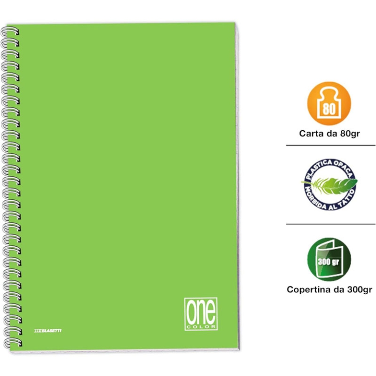 QUADERNO SPIRALE A5 RIG.5MM 80GR 5PZ NON FORATI 2