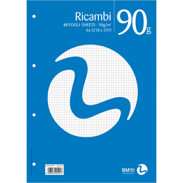 RICAMBI A4 4MM 90GR 2
