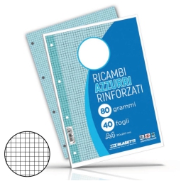 RICAMBI A4 RINFORZATI 4M  AZZURRO